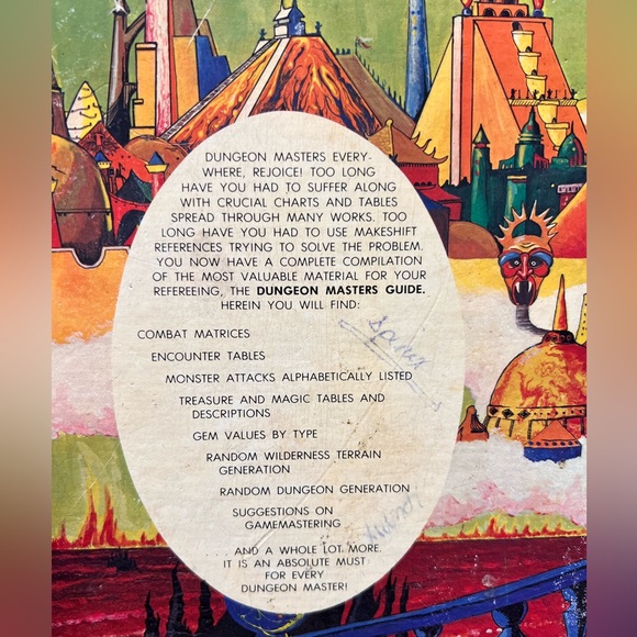 Advanced D&D TSR 1979 Dungeon Masters Guide 1st Revised Edition Hardcover - Picture 9 of 15